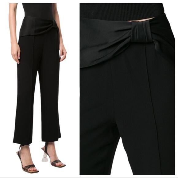Jonathan Simkhai Sonia Bow Embellished Flare Pants 6 NWOT - Picture 1 of 11